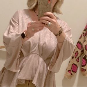 Rose Gold Shimmer Blouse From Versona Large